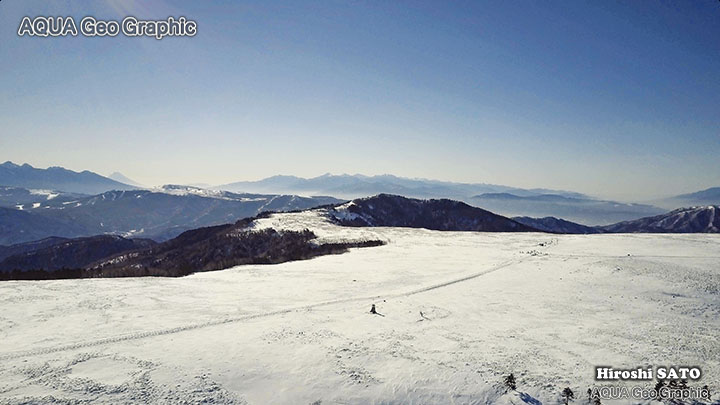 ドローン空撮 美ヶ原高原 雪景色 絶景 dji mavicc pro