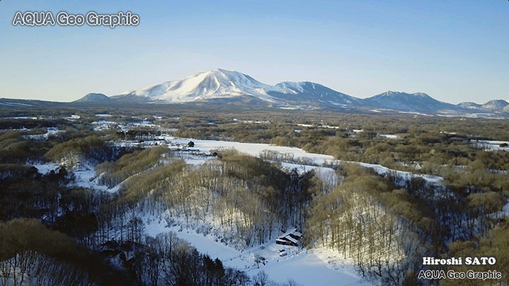 ドローン空撮 浅間山 火山 雪景色 絶景 dji mavicc pro