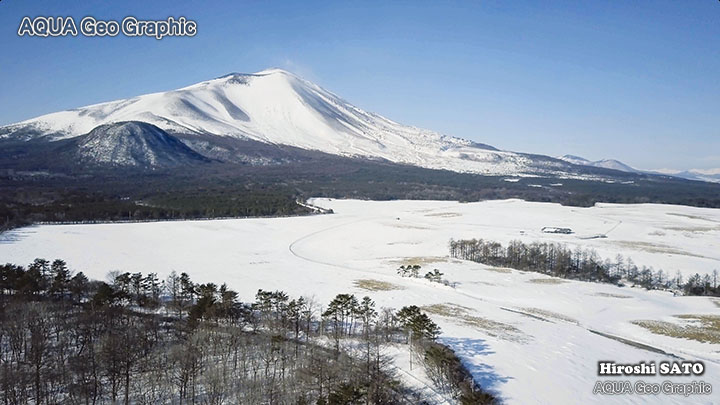 ドローン空撮 浅間山 火山 雪景色 絶景 dji mavicc pro