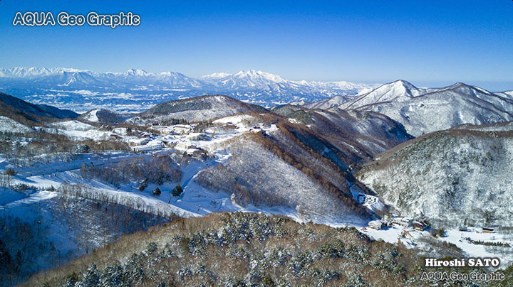 ドローン空撮 志賀高原 スキー場 雪景色 絶景 dji mavicc pro