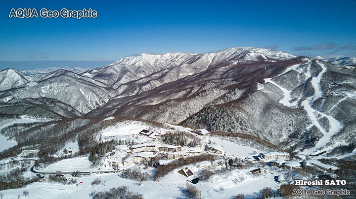 ドローン空撮 志賀高原 スキー場 雪景色 絶景 dji mavicc pro