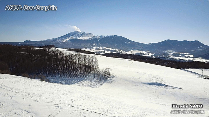 ドローン空撮 浅間山 嬬恋村 火山 雪景色 絶景 dji mavicc pro