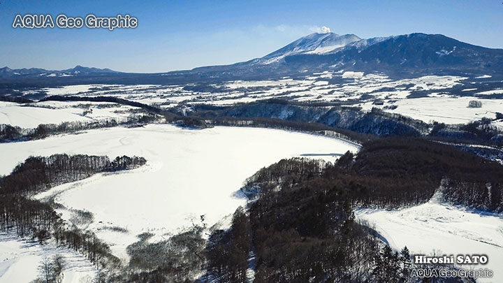 ドローン空撮 浅間山 嬬恋村 火山 雪景色 絶景 dji mavicc pro