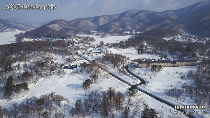 ドローン空撮 裏磐梯 雪景色 絶景 dji mavicc pro