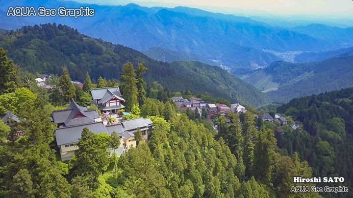 天空の里　天空の郷 天空の宿坊　御岳山ドローン空撮 多摩 奥多摩 