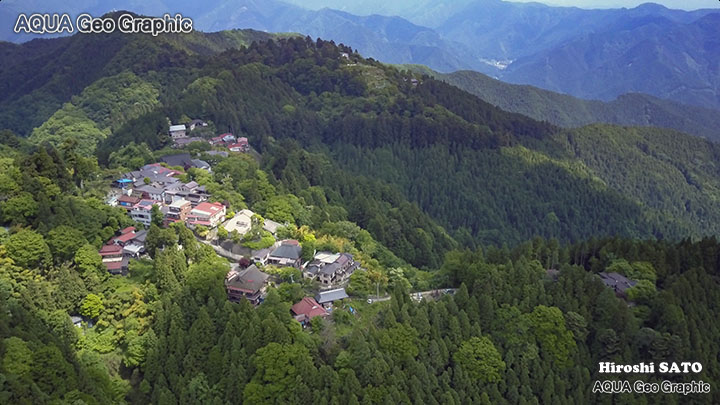 天空の里　天空の郷 天空の宿坊　御岳山ドローン空撮 多摩 奥多摩 
