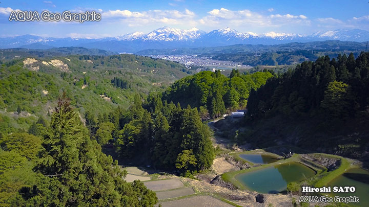 絶景空撮：春の新潟 田園風景 dji mavic pro ドローン空撮