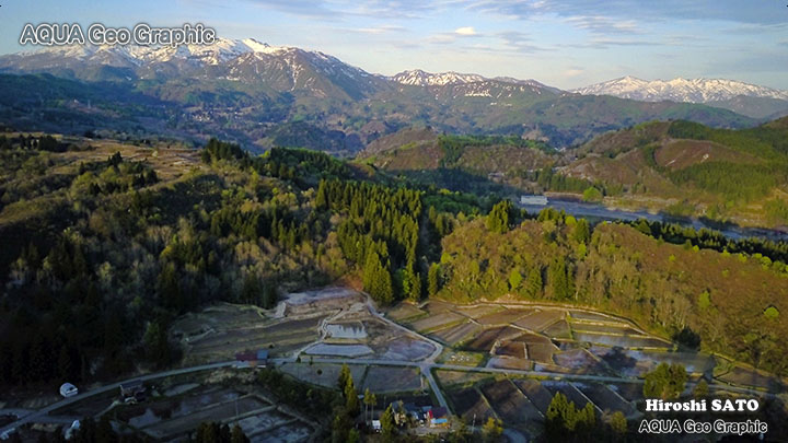 絶景空撮：春の新潟 田園風景 dji mavic pro ドローン空撮
