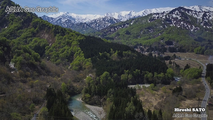 絶景空撮 樽口峠 　山形県小国町 秘境 飯豊連峰 飯豊山  Aerial Drone Shots 絶景 dji mavicc pro