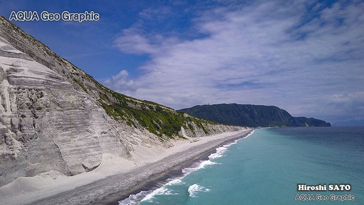 羽伏浦 新島　新島村　伊豆諸島　伊豆七島　ドローン空撮 多摩島しょ部