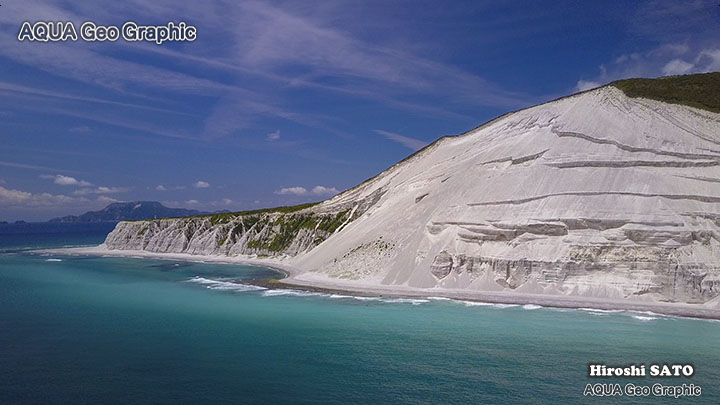 羽伏浦 新島　新島村　伊豆諸島　伊豆七島　ドローン空撮 多摩島しょ部