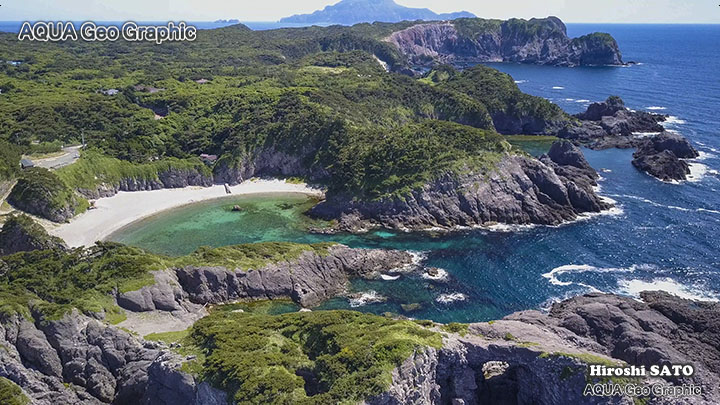 式根島　新島村　伊豆諸島　伊豆七島　ドローン空撮 多摩島しょ部