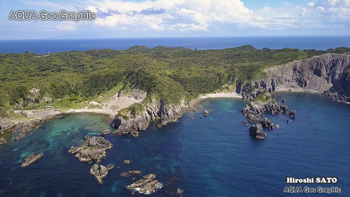 式根島　新島村　伊豆諸島　伊豆七島　ドローン空撮 多摩島しょ部