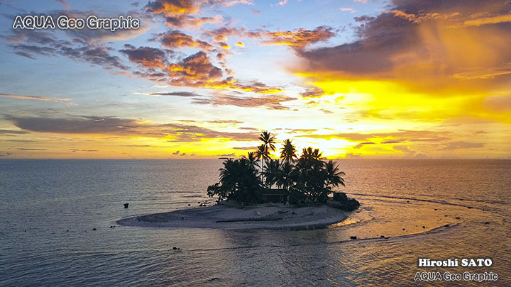 世界の絶景100選 1位の ジープ島 ドローン空撮 その２ 朝焼け夕焼け 水中カメラマンのデスクワークな日々