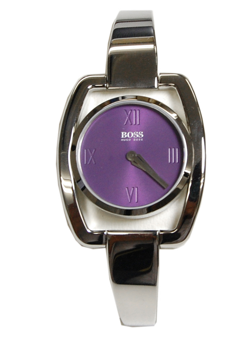HUGO BOSS パープルメタルバングルウォッチ
