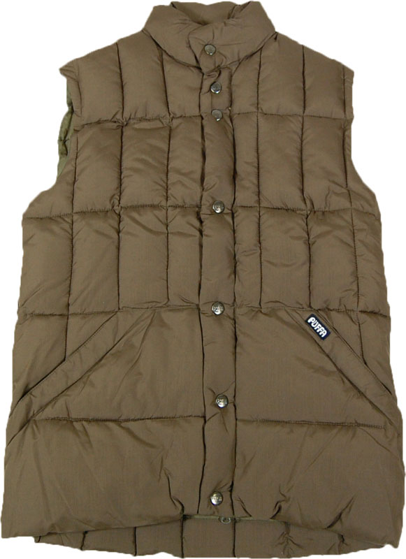 PUFFA カーキダウンベスト