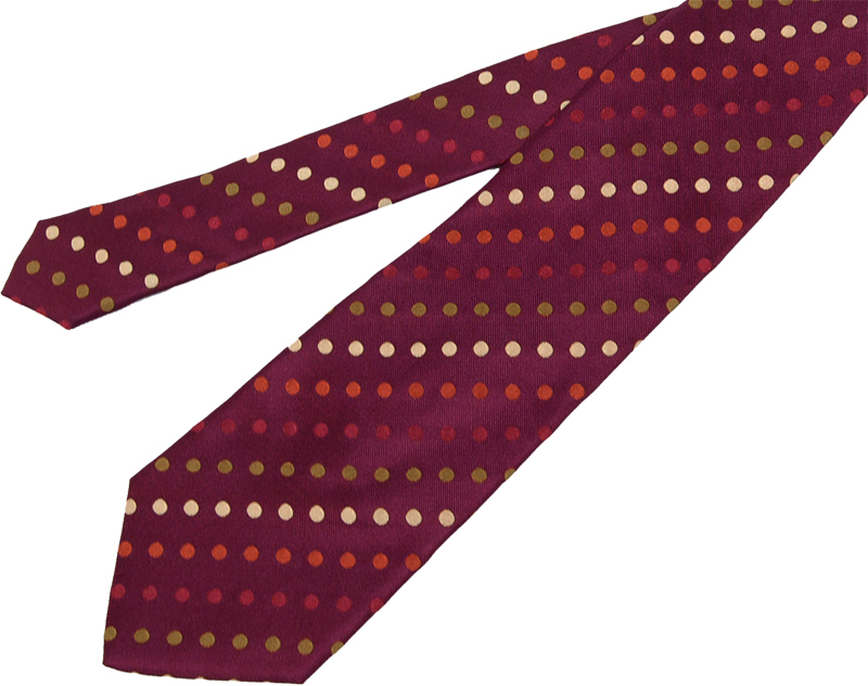 RYKIEL HOMME 赤ドット柄ネクタイ
