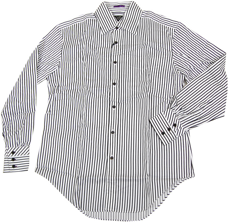 PaulSmith 白黒ストライプシャツ