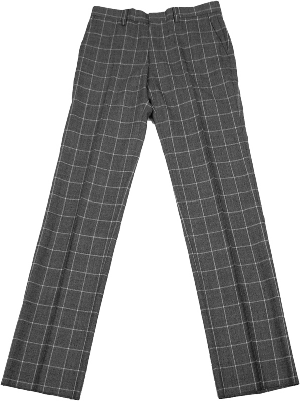 EPOCA UOMO グレー格子柄スラックス