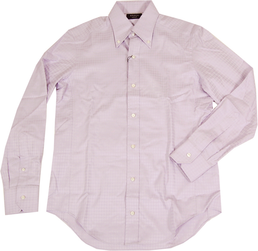 EPOCA UOMO 紫千鳥柄シャツ