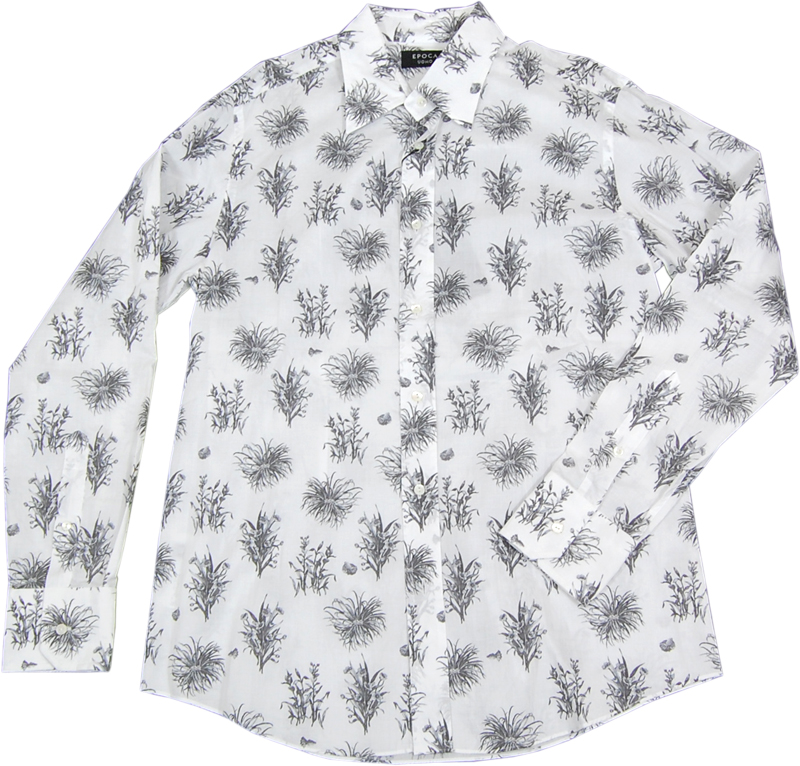 EPOCA UOMO 白花柄シャツ