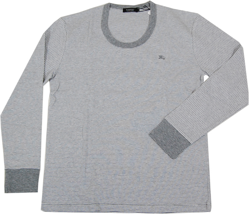 BURBERRY BLACK LABEL グレーボーダーカットソー