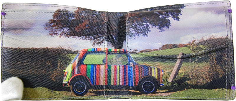 PaulSmith ミニクーパー×田園プリント二つ折り財布