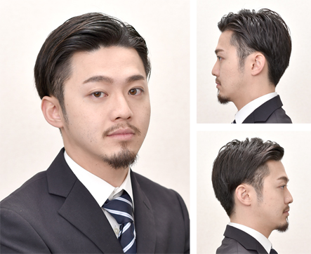 ヘアカット フレッシュツーブロック七三スタイル 新宿 美容院 美容室 ブラックビズ 男性 メンズ 専用ヘアサロン 新宿区西新宿