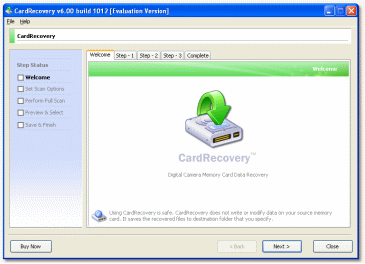 CardRescue - Software Download - Memory.