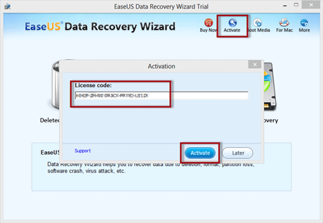 easeus data recovery activation code for mac