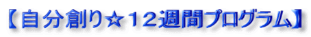 【自分創り☆１２週間プログラム】