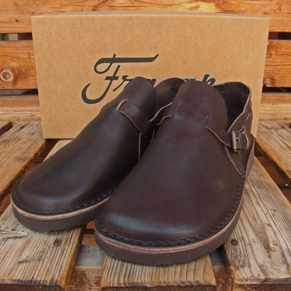 FRACAP VACCHETTA BULGARO LEATHER SANDALO フラカップ レザースリッポン R-005 CHESTNUT