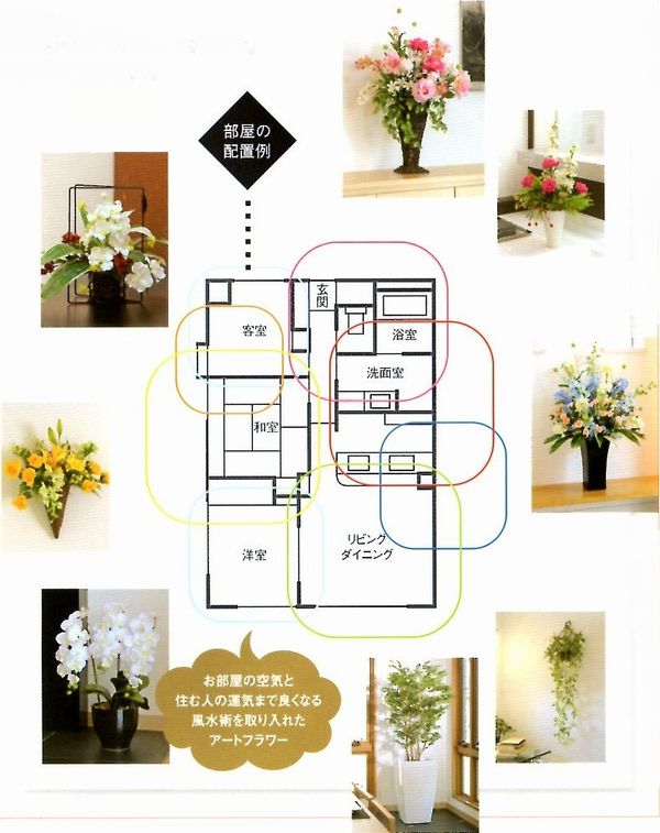 開運 花 風水 光と風の流れ