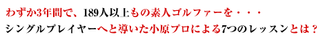 ゴルフ7日間シングルプログラム