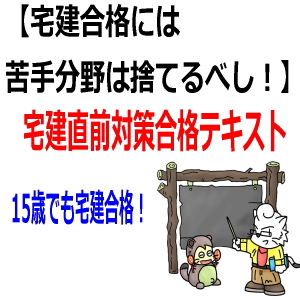 15歳でも宅建合格！【宅建権利関係平成23年度直前対策テキスト】宅建合格には苦手分野はすてるべし