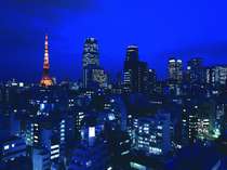 １６階ビスタシングル＆セミダブルルーム側からの夜景（写真：東京タワー側）