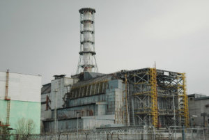 チェルノブイリ原子力発電所４号機の「石棺」