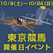 秋の訪れ・・・東京競馬開幕！

【第４回東京競馬 前６日開催日イベント】
