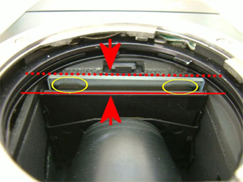 シャッターミラーのズレ