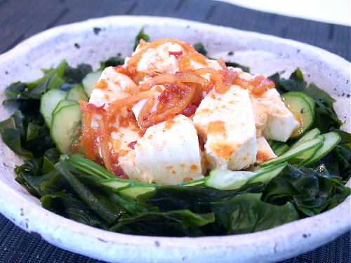 豆腐とわかめのピリ辛サラダレシピ