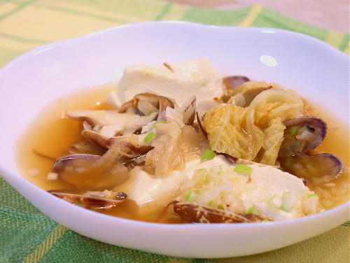 アサリと豆腐のキムチスープレシピ