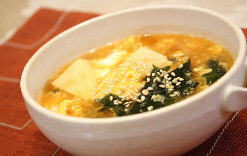 タケノコとキムチのスープレシピ