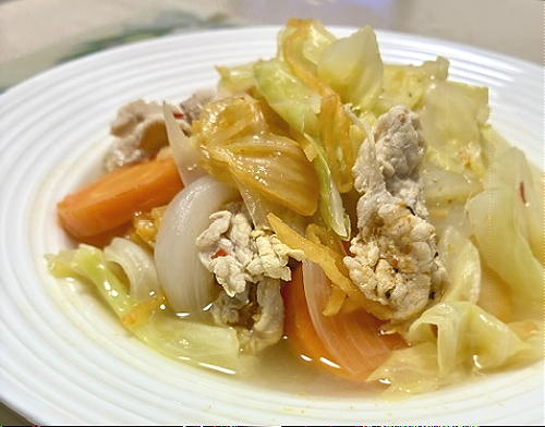 今日のキムチ料理レシピ:豚しゃぶ肉とキムチのポトフ