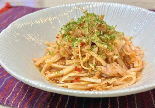 今日のキムチ料理レシピ：大根とツナのキムチポン酢和え