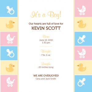 Unieke geboortekaartjes