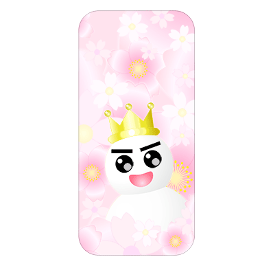 まるちimageさくら雪だるまスマートフォンケースイメージ画