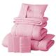 新20色羽根布団8点セット ダブル フレッシュピンク
