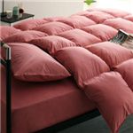 新20色羽根布団8点セット ベッドタイプ・シングル ローズピンク