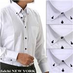 falchi NEW YORK ドレスシャツ ブラック ストライプ #12 M 39-84