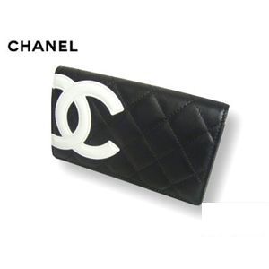 CHANEL(シャネル) A26722BK/WH カンボンライン 中 財布
